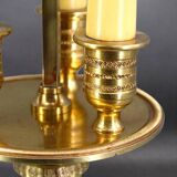 Bronze Bouillotte Lamp in Empire Style with Tin Shade