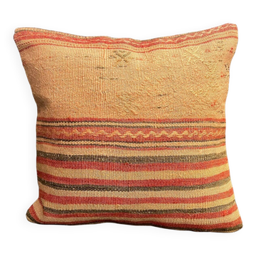 Ancien coussin rose authentique