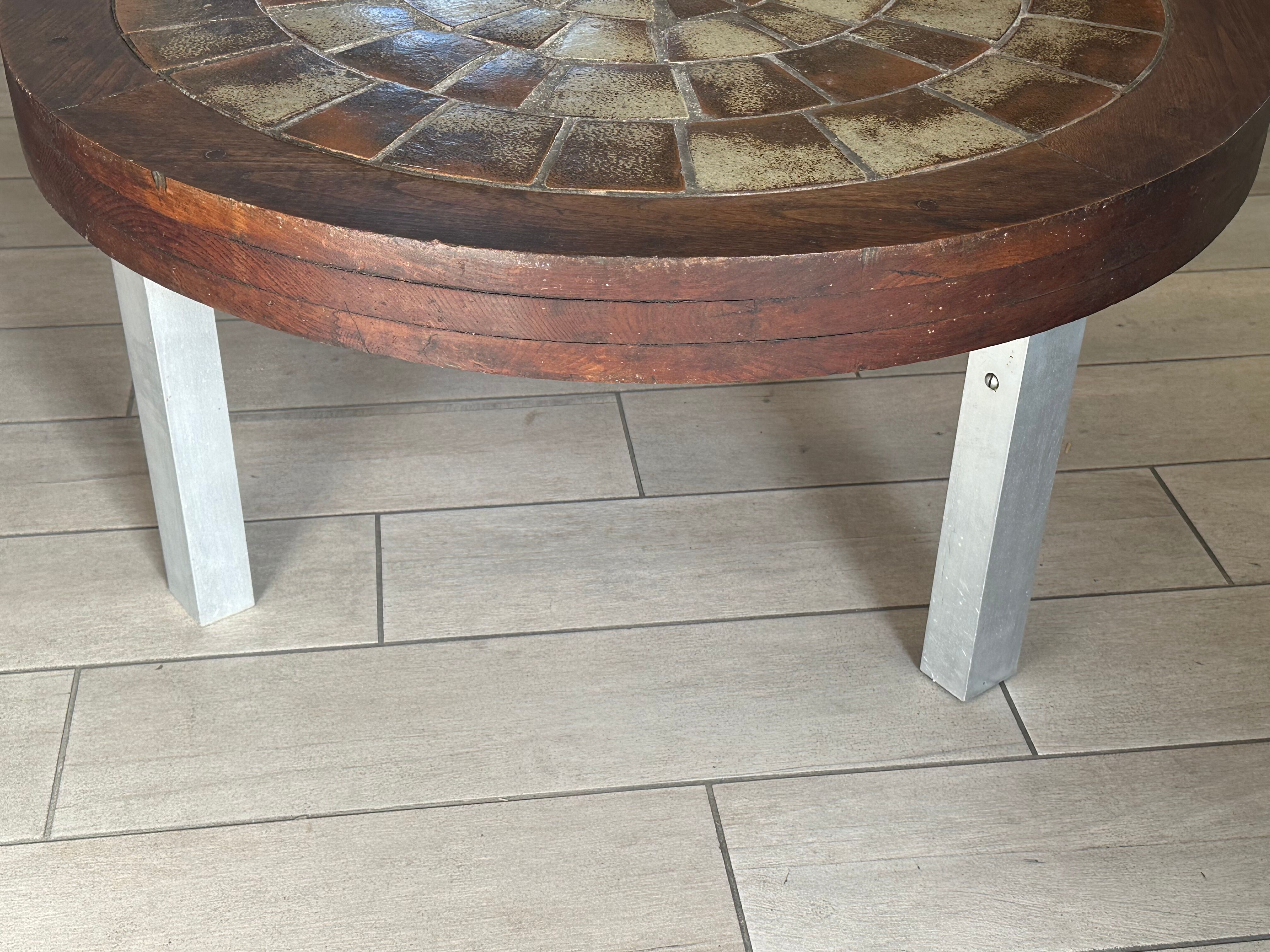 Ceramic coffee table vintage design 60s