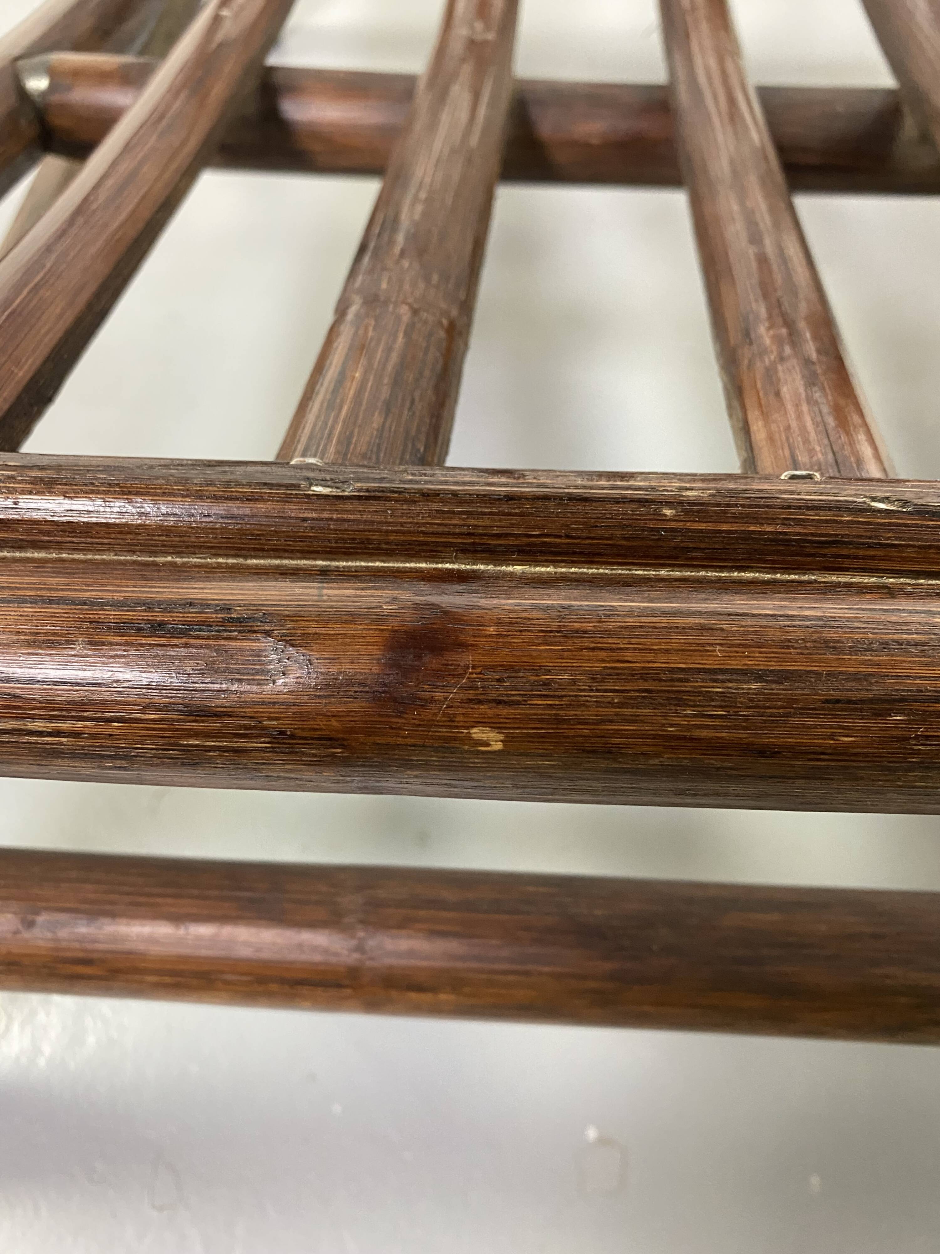 Rattan and bamboo armchair