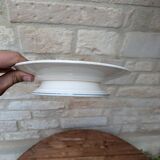 Ancienne assiette sur piédouche plat de service Longwy modèle Moselle