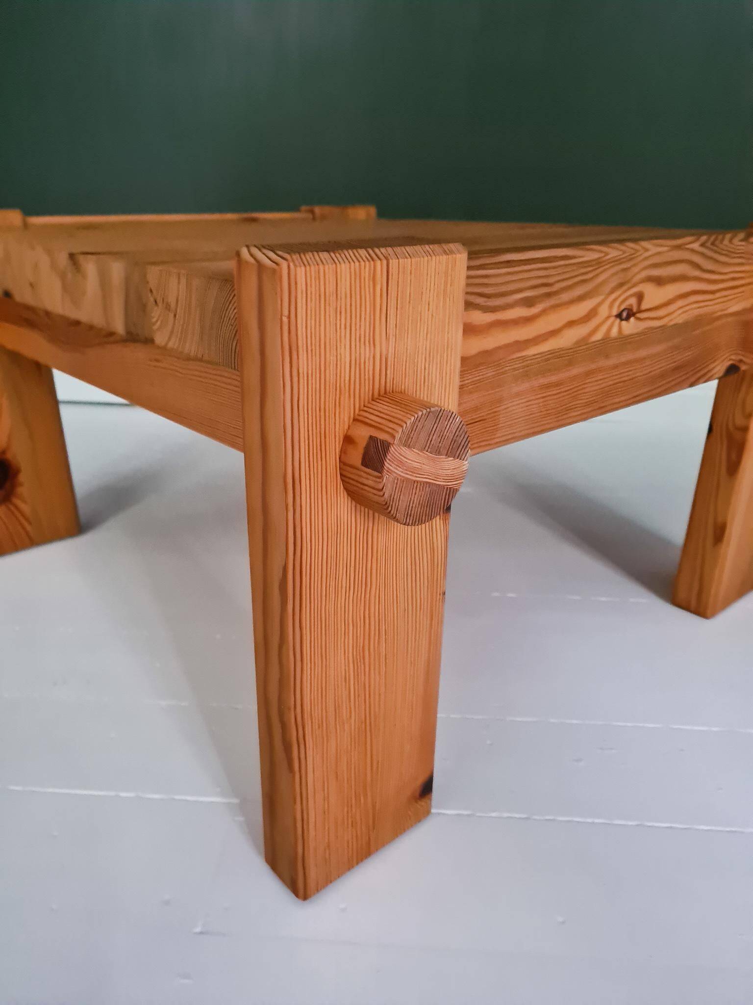 Modern Scandinavian coffee table in pine by Yngve Ekström