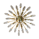 Ceiling lamp sun brass and crystal