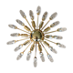 Ceiling lamp sun brass and crystal