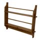 Vintage wooden wall shelve rack bookshelf in pinewood minimalist design
