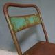 Vieille chaise verte français chaise d'usine de fer