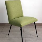 Vintage restored fabric and metal chair from the 50s/60s