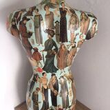Mannequin Bust of Woman Decorative Art Nouveau Elegant 1920 Handcrafted Design