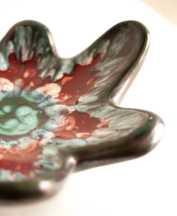 Plat céramique Longwy Tourmalines, Made in France