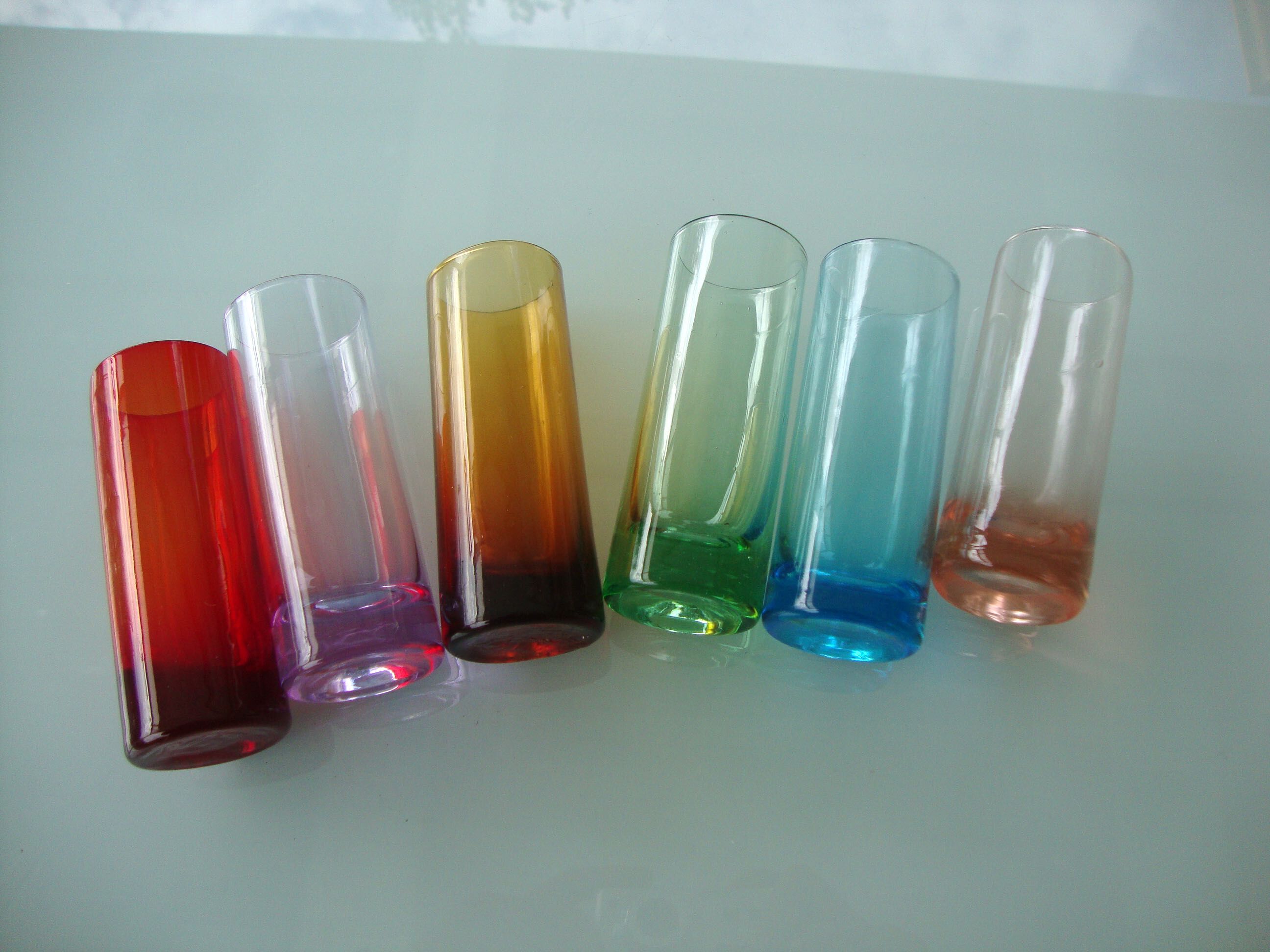 Suite of 6 alcohol glasses