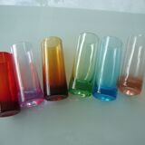 Suite of 6 alcohol glasses