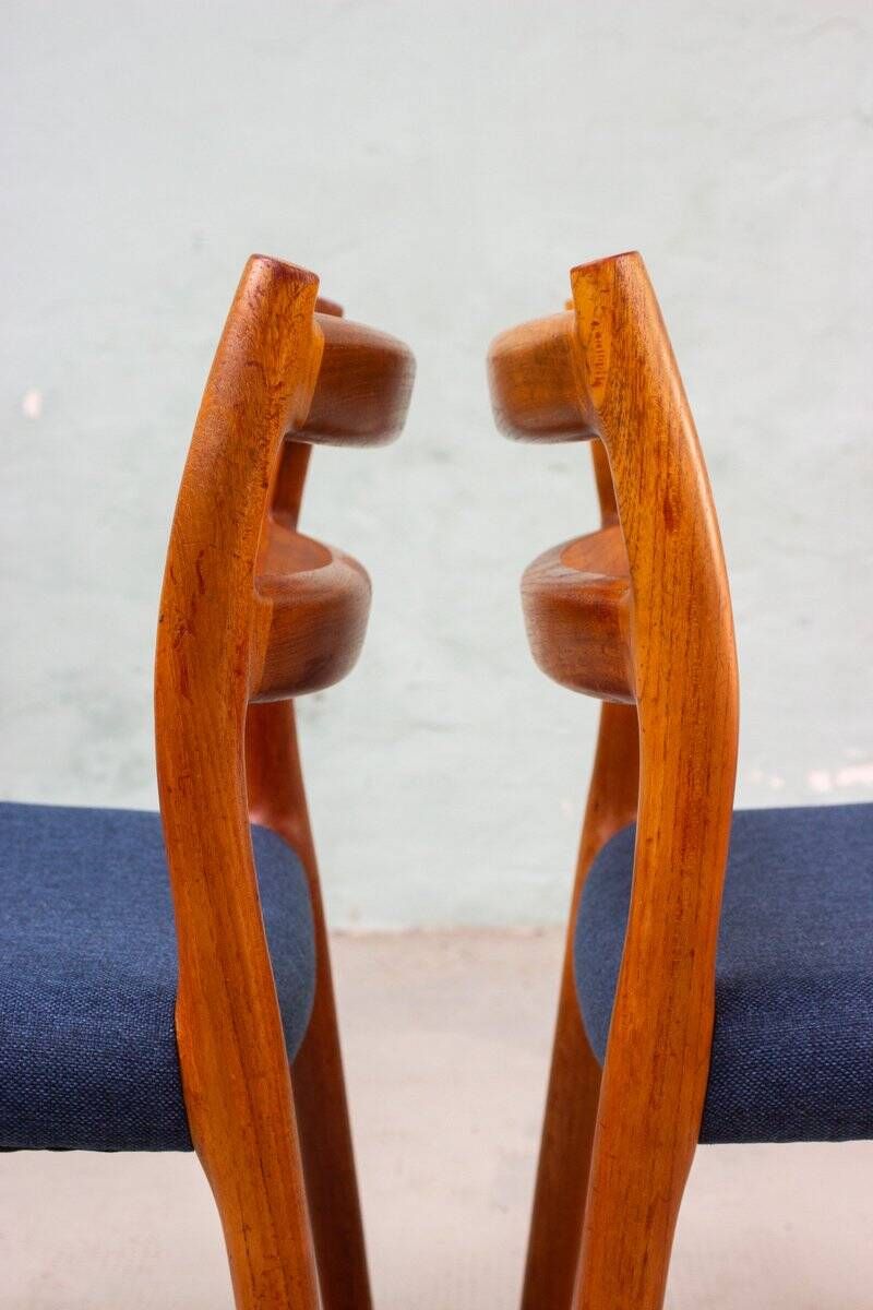 Set of 2 Model No. 84 Teak Chairs by Niels Otto Møller, Denmark, 1960s