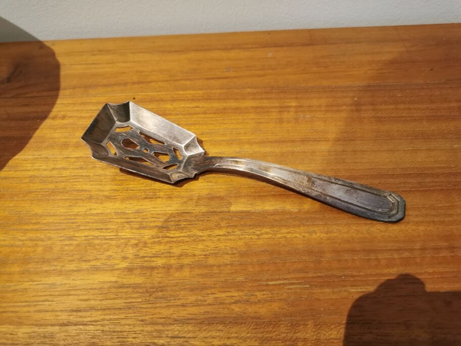 Service à gâteaux en métal argenté