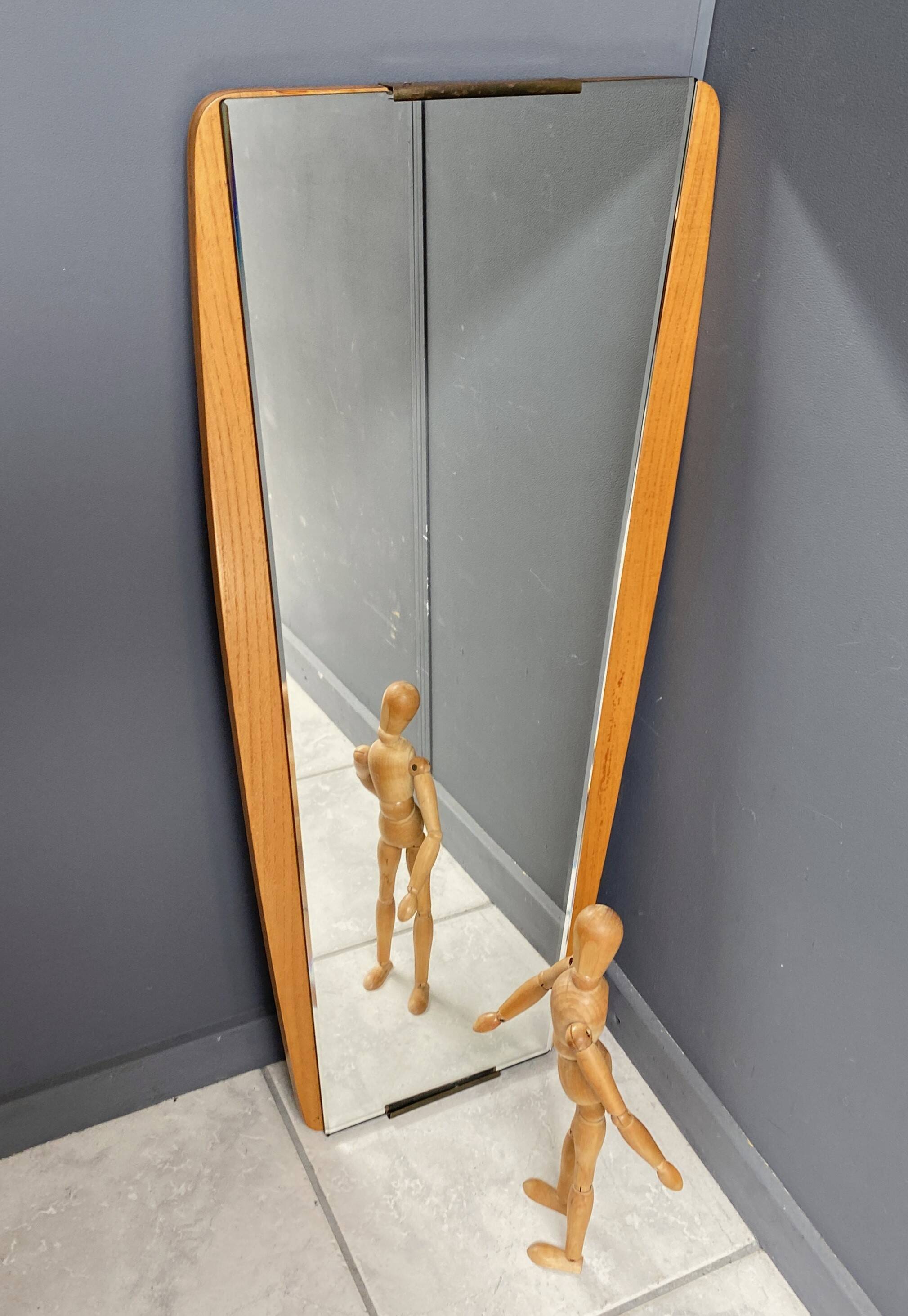 Miroir en bois, années 1960