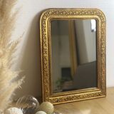 Mirror Louis Philippe beaded gold floral pattern  37x46cm