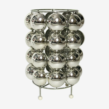 Kinetic lamp with half swivel spheres of the 70s