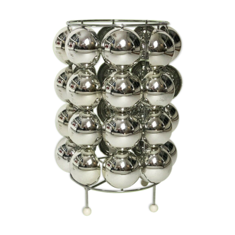 Kinetic lamp with half swivel spheres of the 70s
