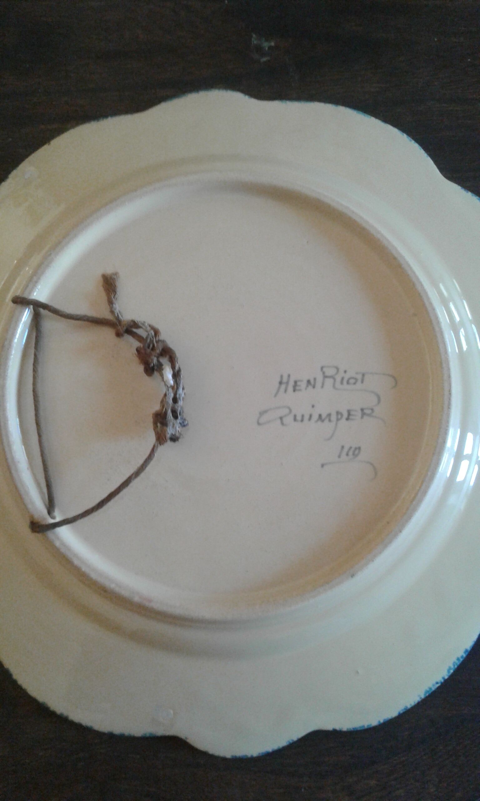 Two old Quimper plates