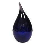 Handmade/mouth blown drop vase, Finland or Sweden 1970s