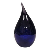 Vase en verre soufflé à la bouche fait main, Finlande ou Suède, années 1970.