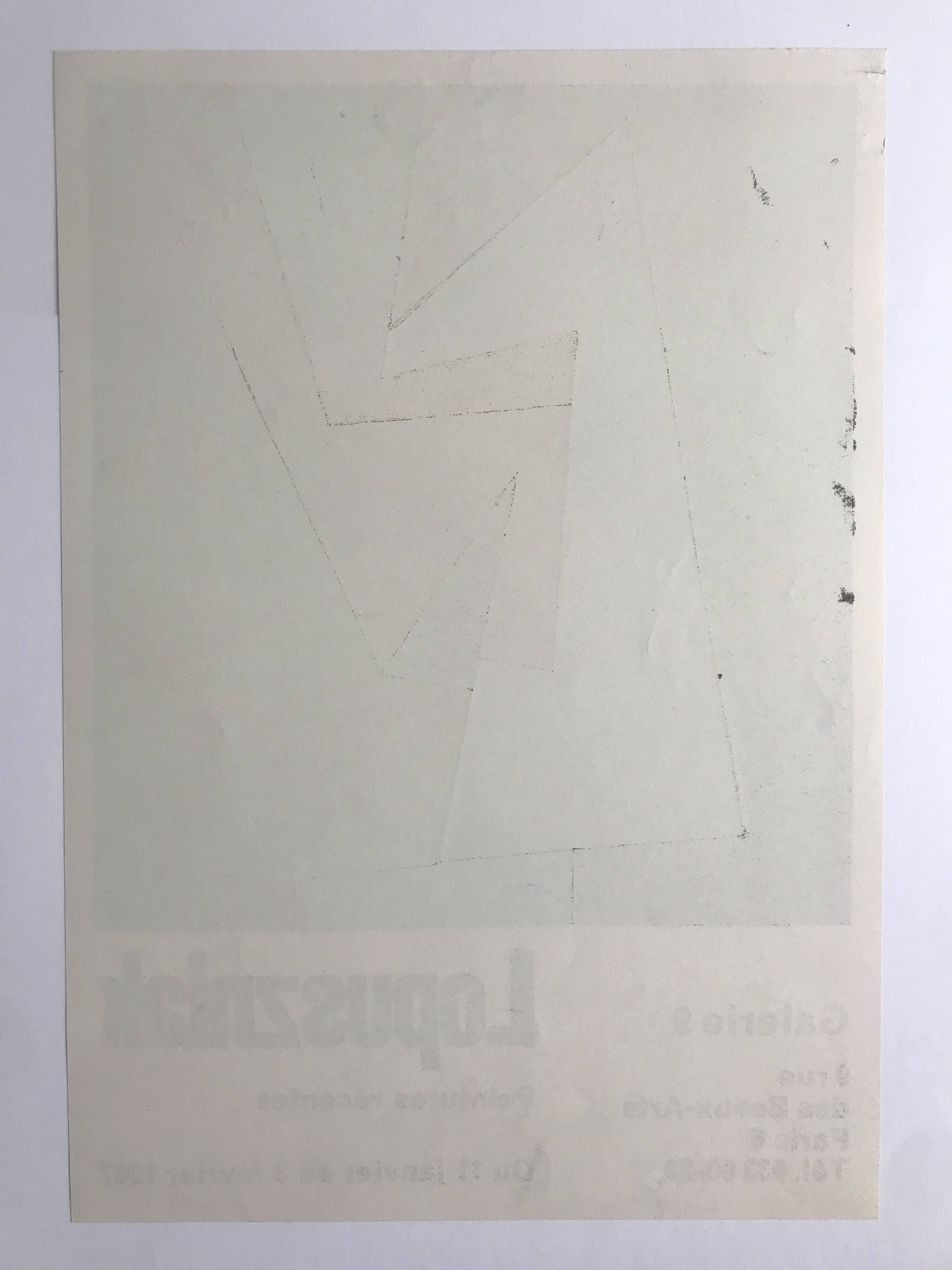 Wladyslaw lopuszniak, gallery 9, 1967. original silkscreen poster