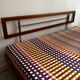 Peter Hvidt Knoll wooden banquette sofa with new cushions.