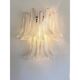 Contemporary Transparent Diamanted Murano Glass "Selle" Wall Sconces in Mazzega Style - A Pair