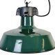 Industrial French Dark Green Enamel Factory Pendant Lamp, 1960s