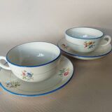 Two Salins earthenware lunch cups