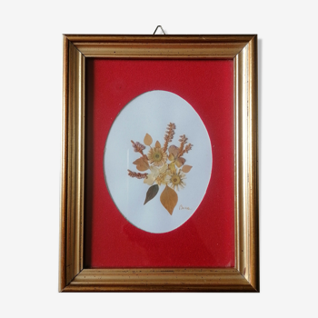 Herbarium gilded wood frame