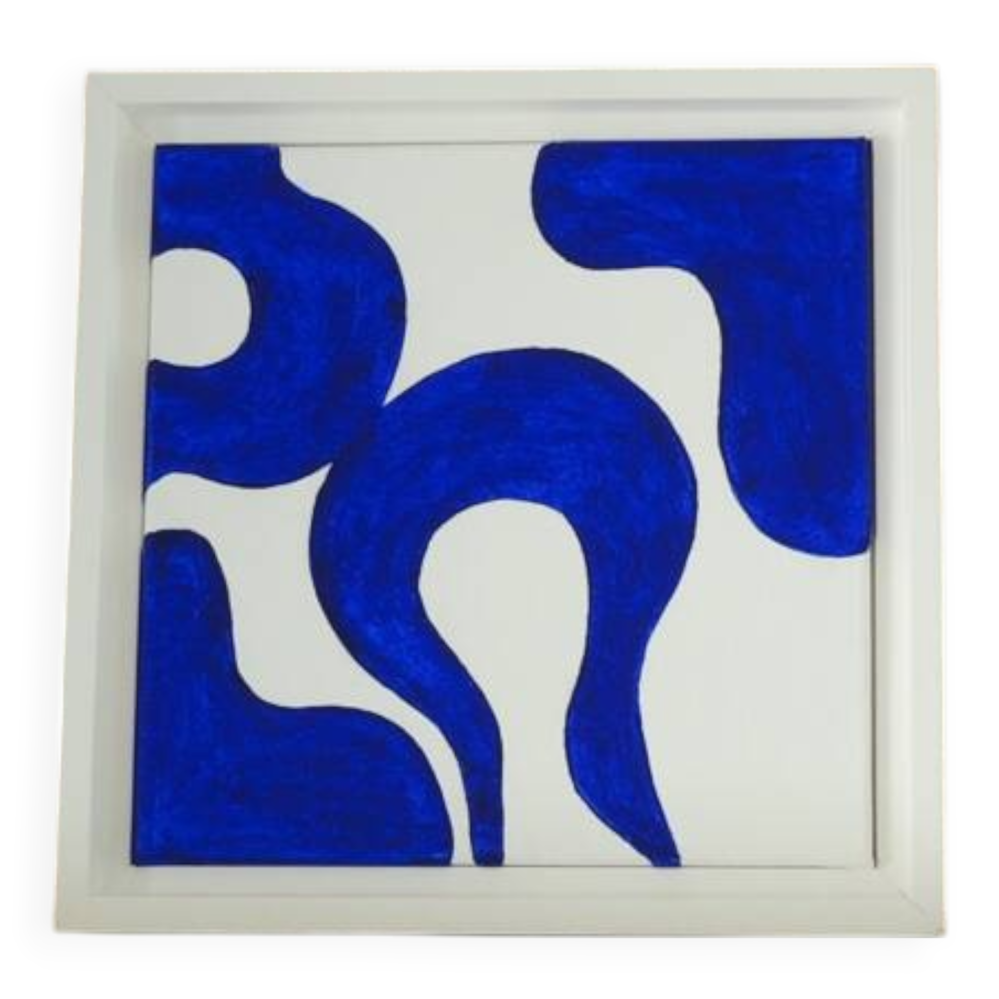 Majorelle blue abstract painting