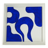 Majorelle blue abstract painting