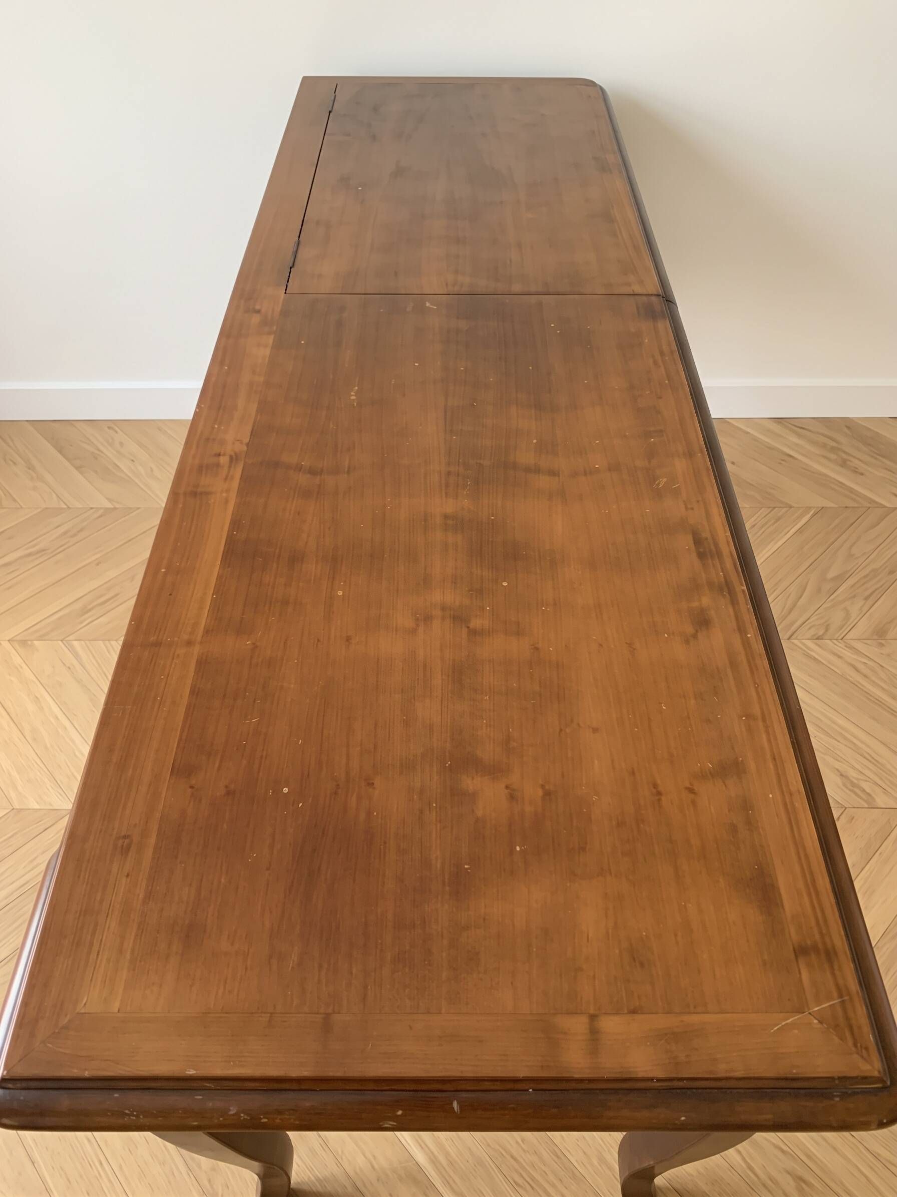 Vintage 1950s wooden dressing table console.