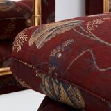 Large pair of 19th century gilded wood mirrors in bamboo and silk style