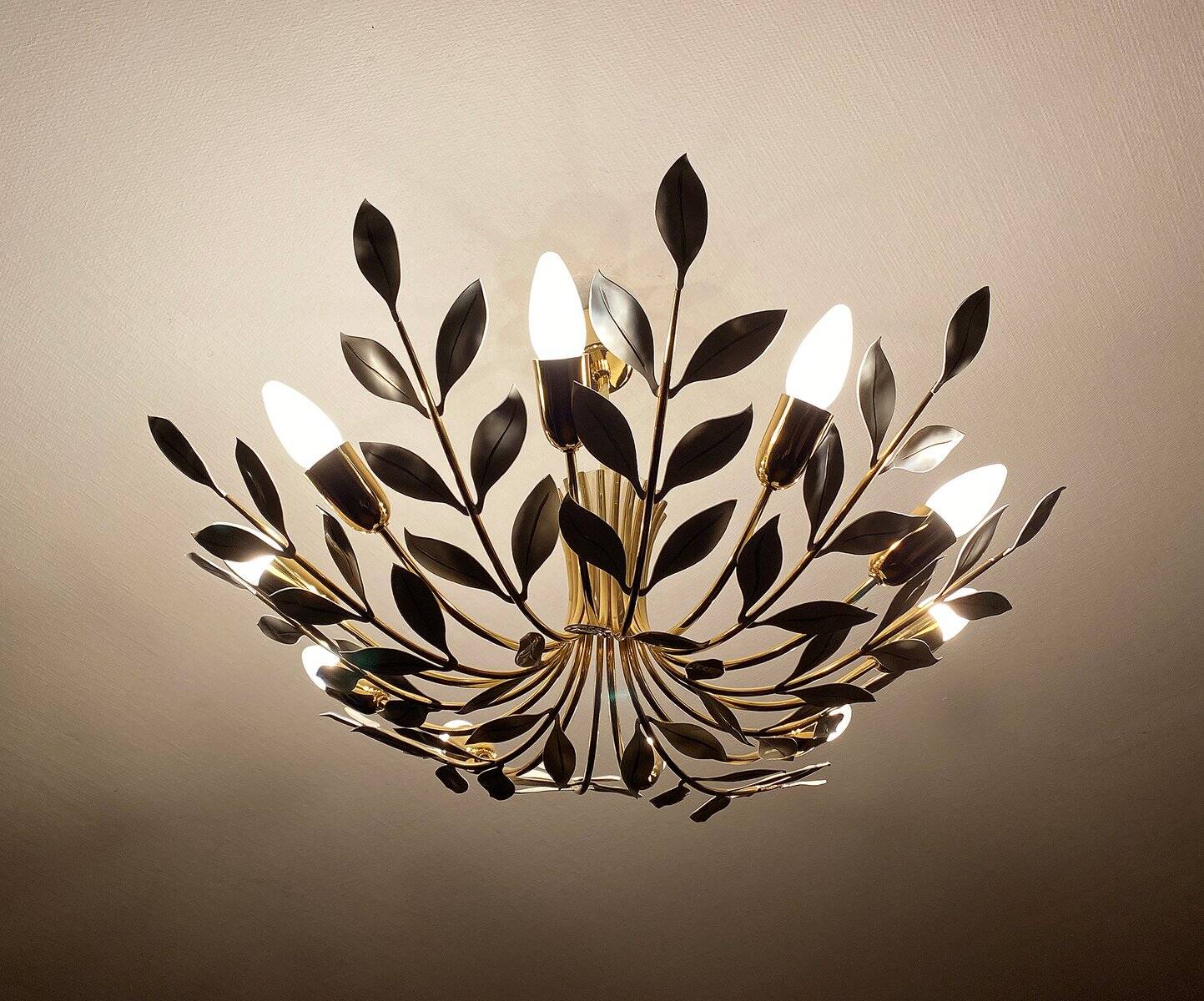 Large vintage pendant light from Vereinigte Werstaetten, 1950s
