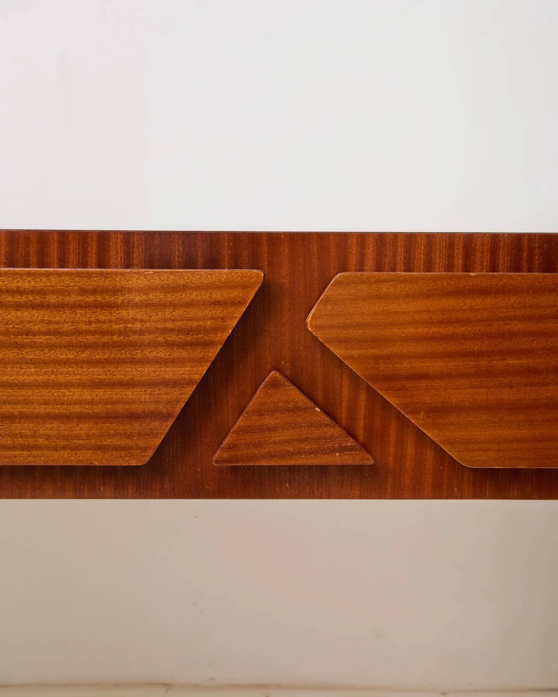 Mahogany and chrome metal desk, Italian manufacture, Italy, 1960s