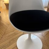 Knoll tulip chair with black velvet cushion