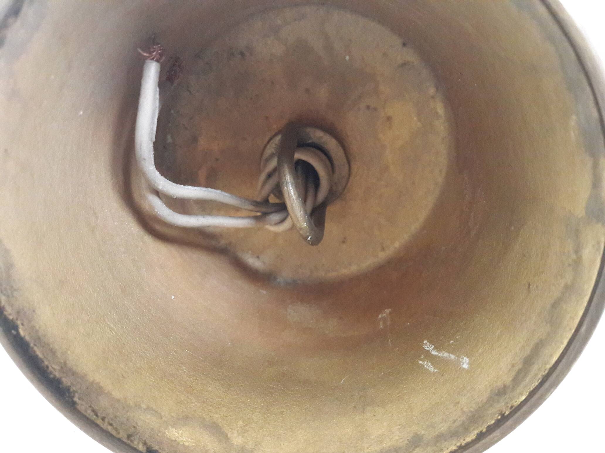 Bronze and glass pendant light