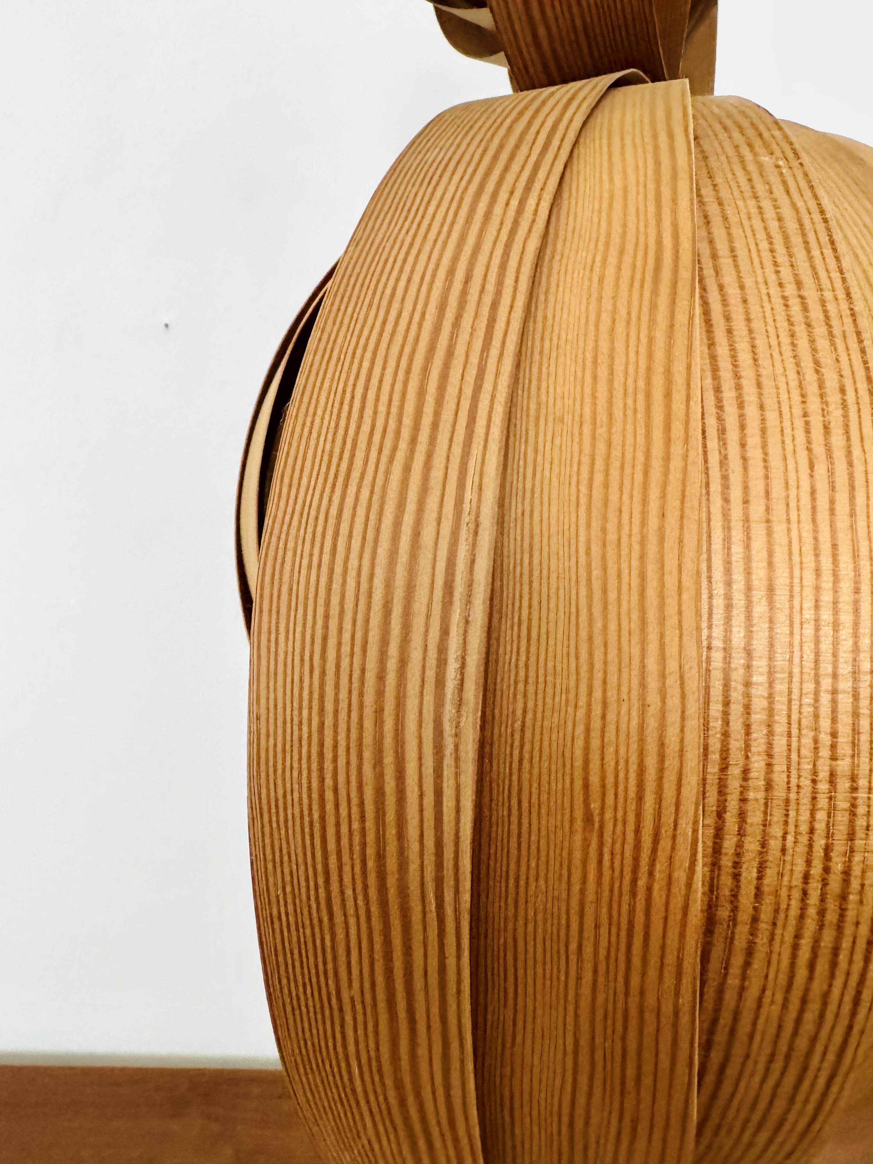 Wooden Double Moon Pendant Lamp
