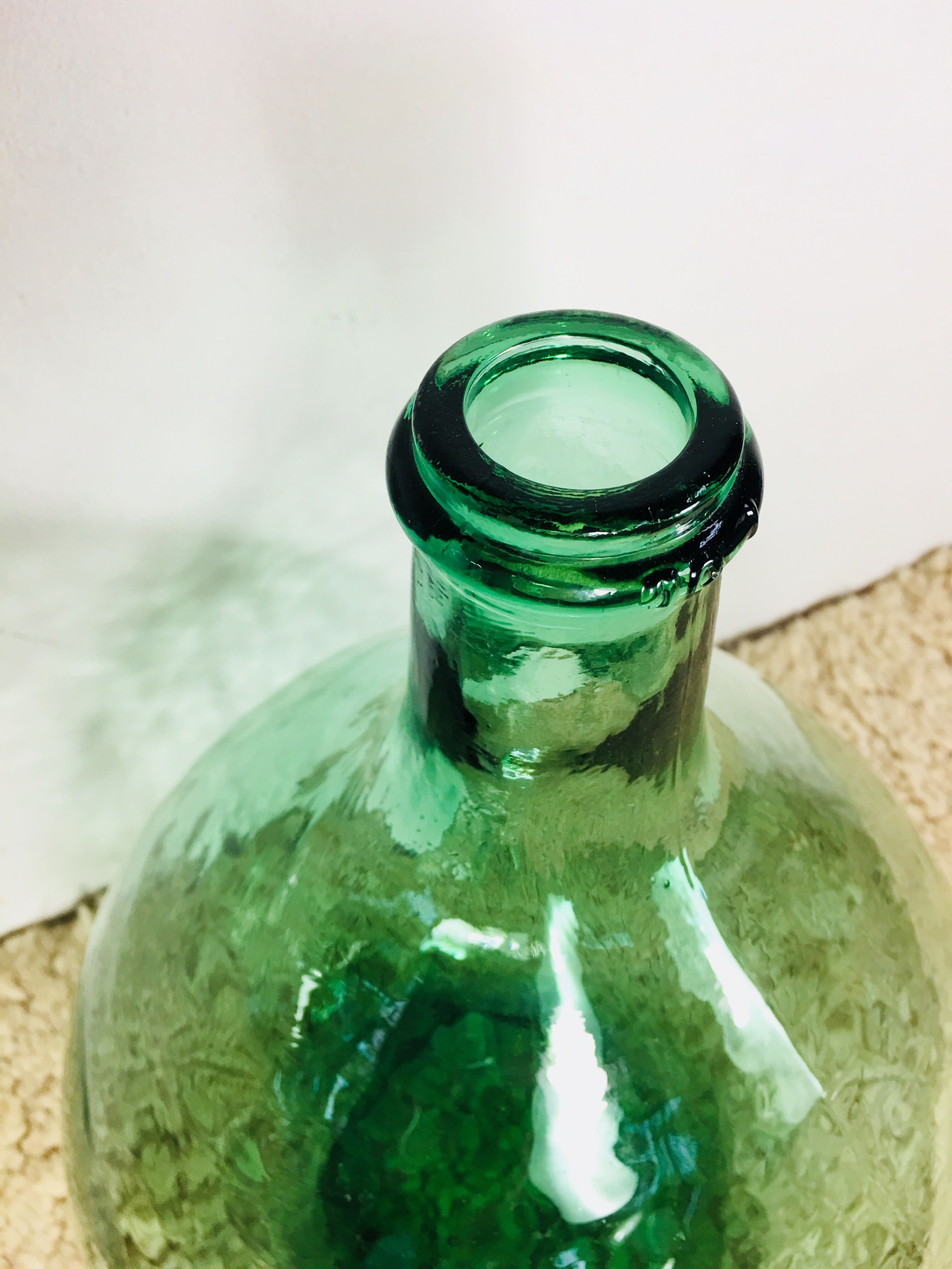 Bluish green demijohn 10 litres