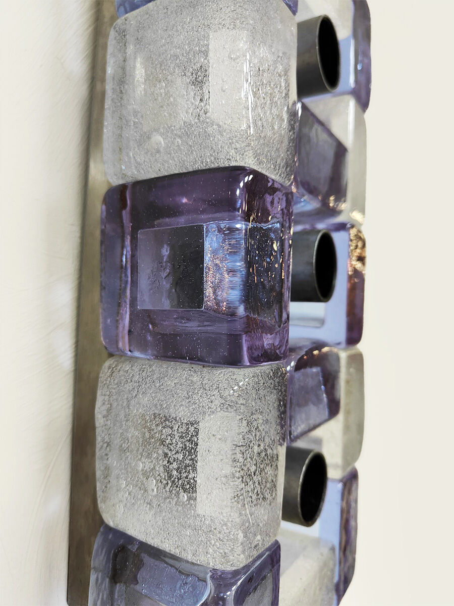 Vintage Murano glass wall lamp sconce Albano Poli Poliarte