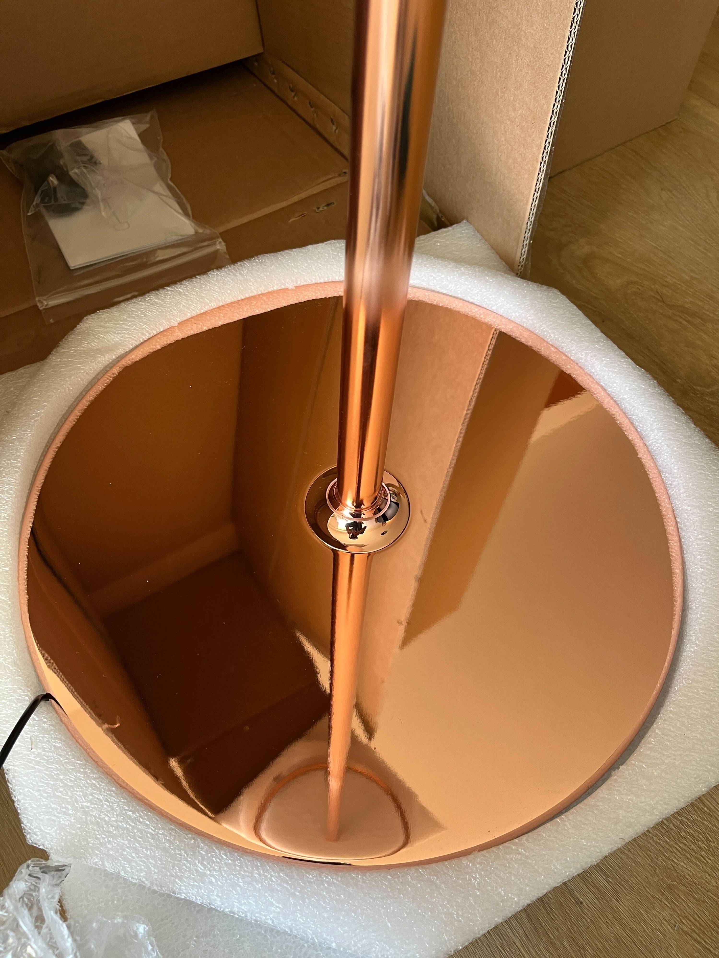 Floor lamp, Equatore, L, copper, H175cm - Fontana Arte