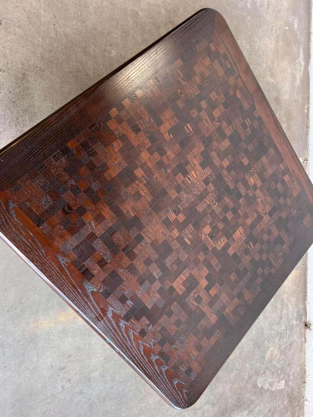 Vintage square coffee table / wenge coffee table