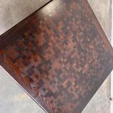 Vintage square coffee table / wenge coffee table