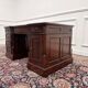 Classic English Partner Desk Green Leather