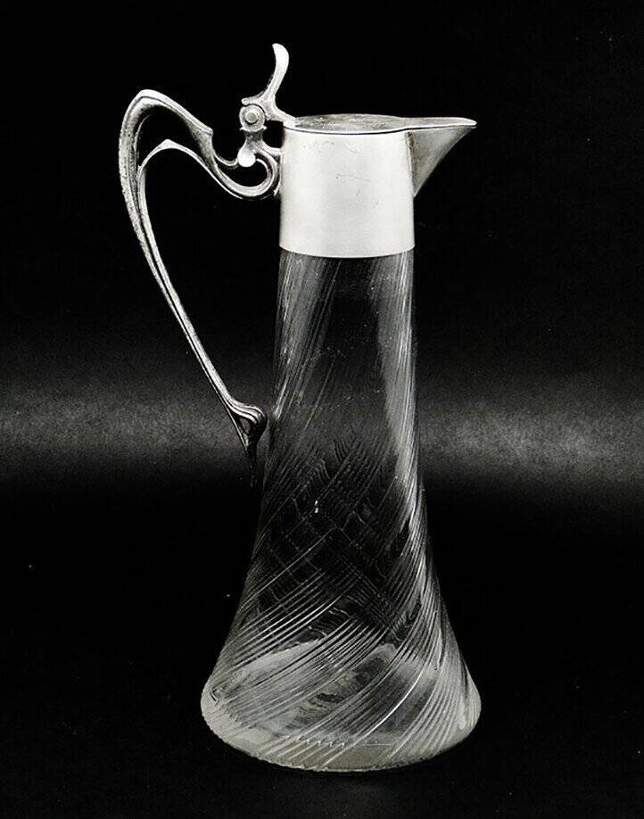 20th century wine jug from Roman Plewkiewicz, Warsaw, Poland, 1890s