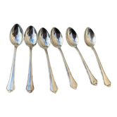 6 spoons in silver metal Hamfa 90 has antique shell pattern