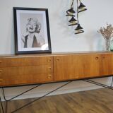 Scandinavian teak and metal sideboard