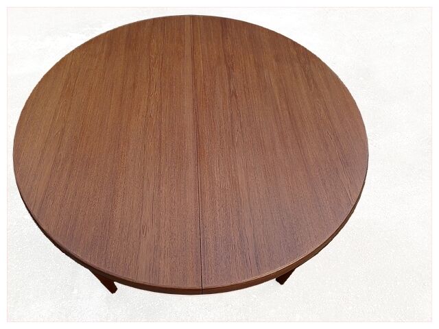 Danish round table by Oluf Th. Larsen Scandinavian teak vintage 1960