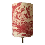 Red toile de Jouy lampshade